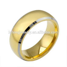 18K Titanium gold finger ring without stone, plain gold ring